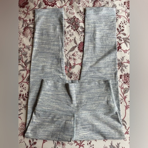 Lululemon Wunder Under Crop High Rise 21" Wee Are From Space Sheer Blue Chambray - Picture 2 of 6